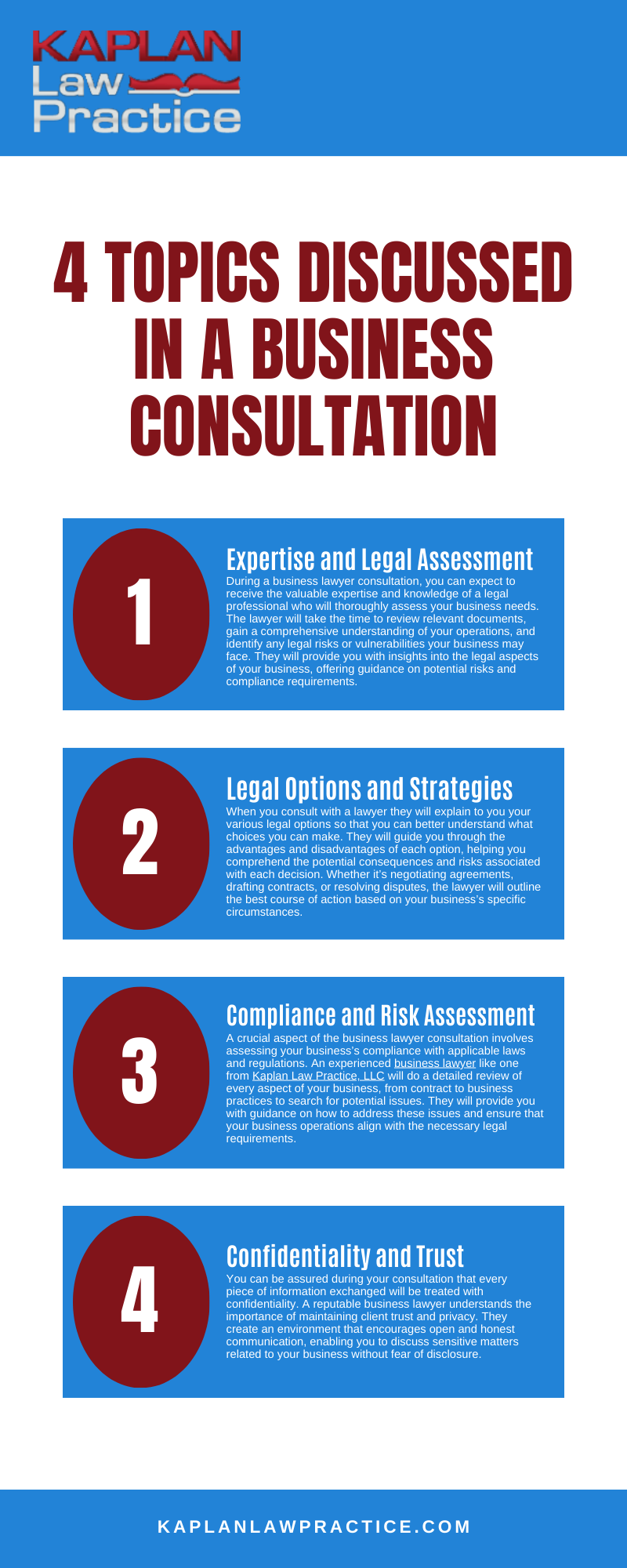 4 Topics Discussed In A Business Consultation Infographic