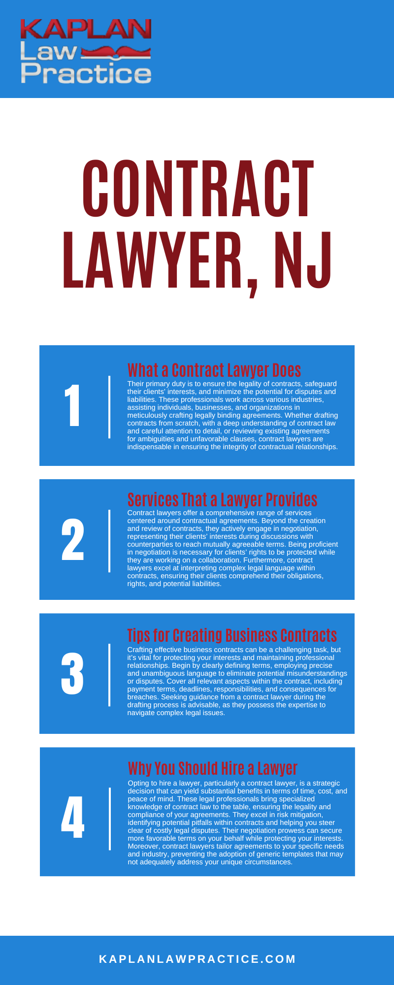 Contract Lawyer, NJ Infographic